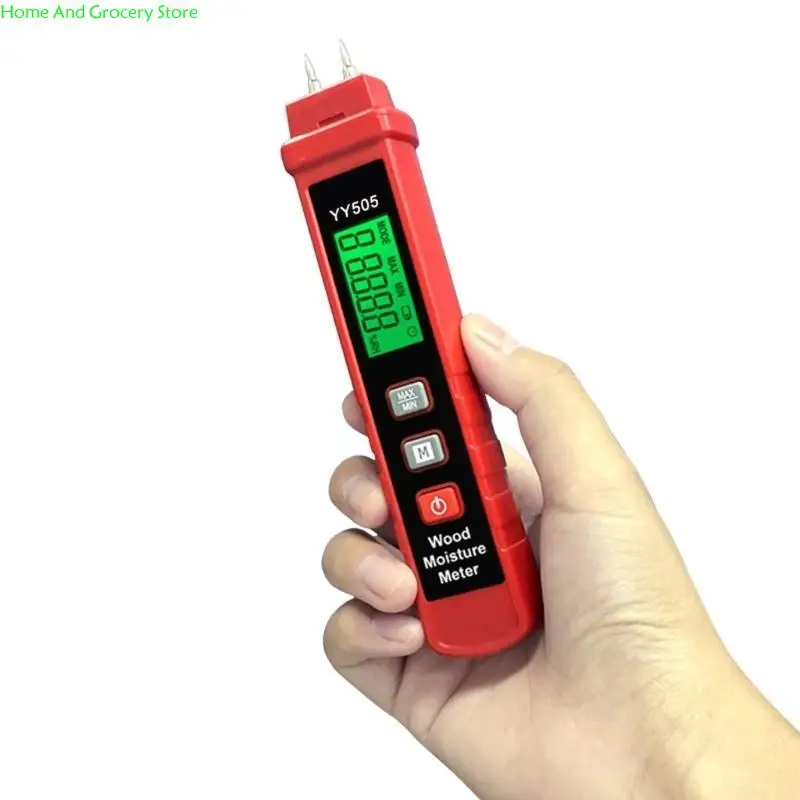 0xxa Moisture Meter, Pin Detektor Kelembaban dengan Layar & Latar Latar Ditingkatkan, untuk Deteksi Kelembaban