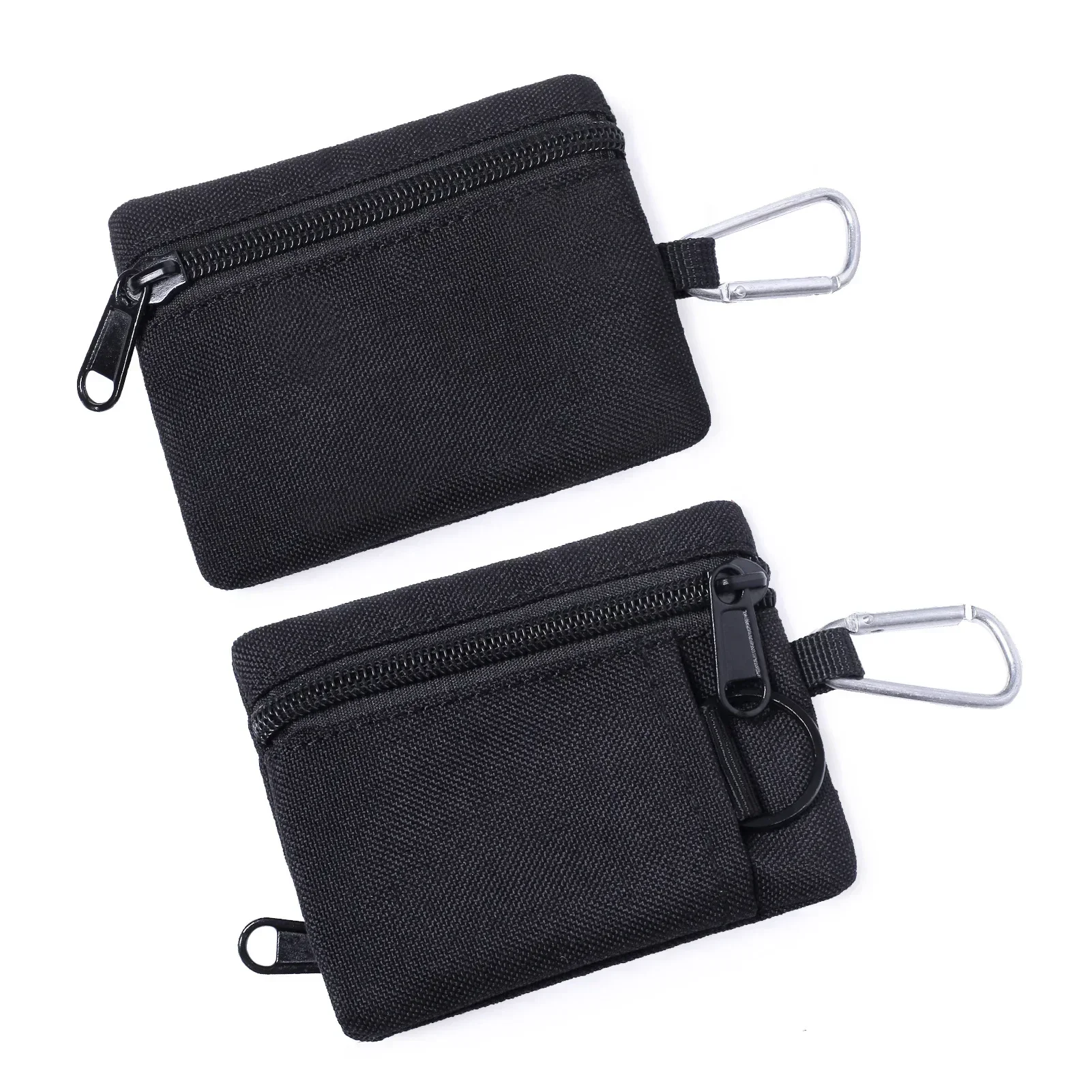Small Wallet Keychain Wallet Change Pouch Credit Card Holder Mini Purse Outdoor Multifunction Tactical Sports Zipper Bags