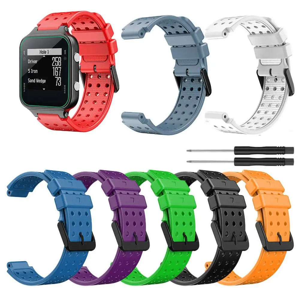 

Watch Band Soft Silicone 20mm Watchband Wrist Strap Replacement Parts For Garmin Approach S20/Forerunner 220 230 235 630 620 735