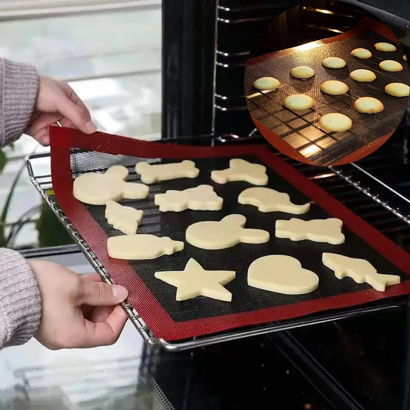 30x40cm Silicone Mat Baking Tray Baking Net Mat  Breathable Non  Stick Baking  Mat Cookie Mat  High Temperature Kitchen Tools
