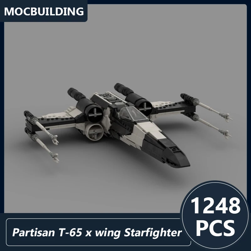 Partisan T-65 Wing Starfighter Moc Building Blocks Diy Assemble Bricks Educational Creative Collection Xmas Toys Gifts 1248PCS