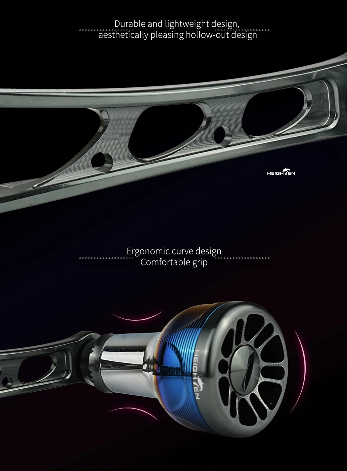 HEIGHTEN Spinn rollen griff 98mm für Shimano Daiwa Spinn rolle – Detail 4