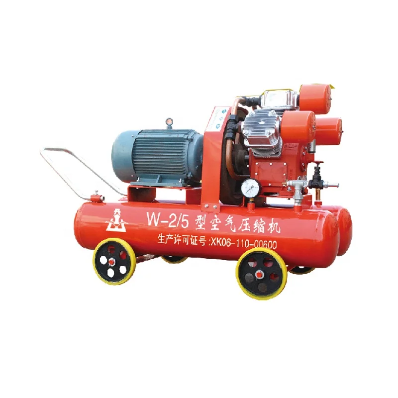 18.5kw 25hp 200L Belt driven air piston compressor diesel engine machines with jackhammer