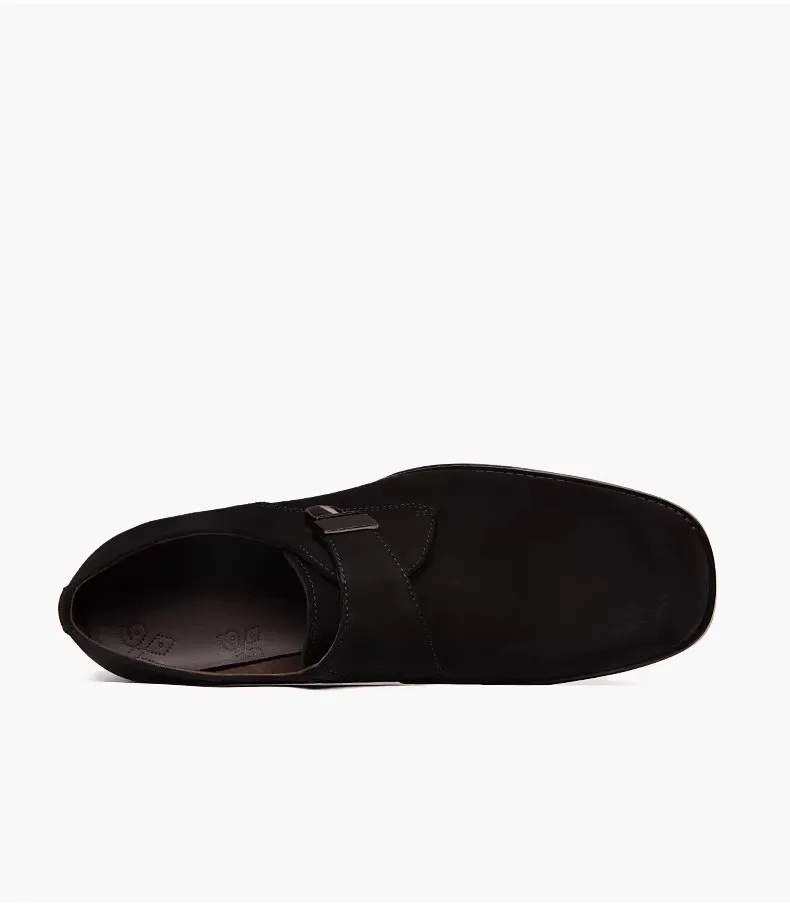 Men's Buckle Leather Shoes, Suede, European Fit, Handmade, High-end Wedding, Loafer Style - view 4