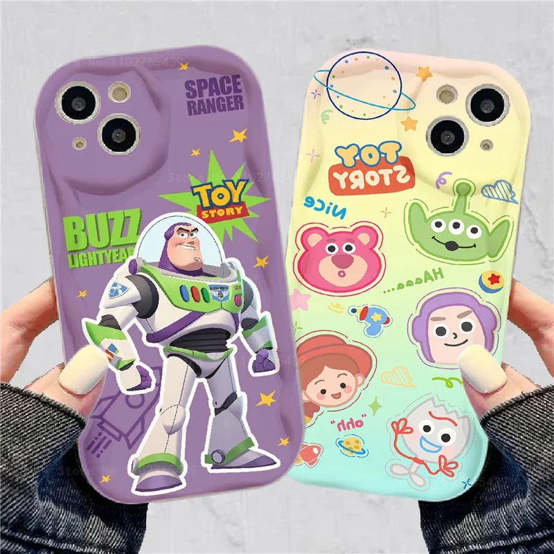 Cartoon Disney Toy Story Soft TPU Silicone 3D Wave Protect Case For iPhone 15 14 13 12 11 Pro Max X XR XS 8 7 Plus SE 2020 Cover