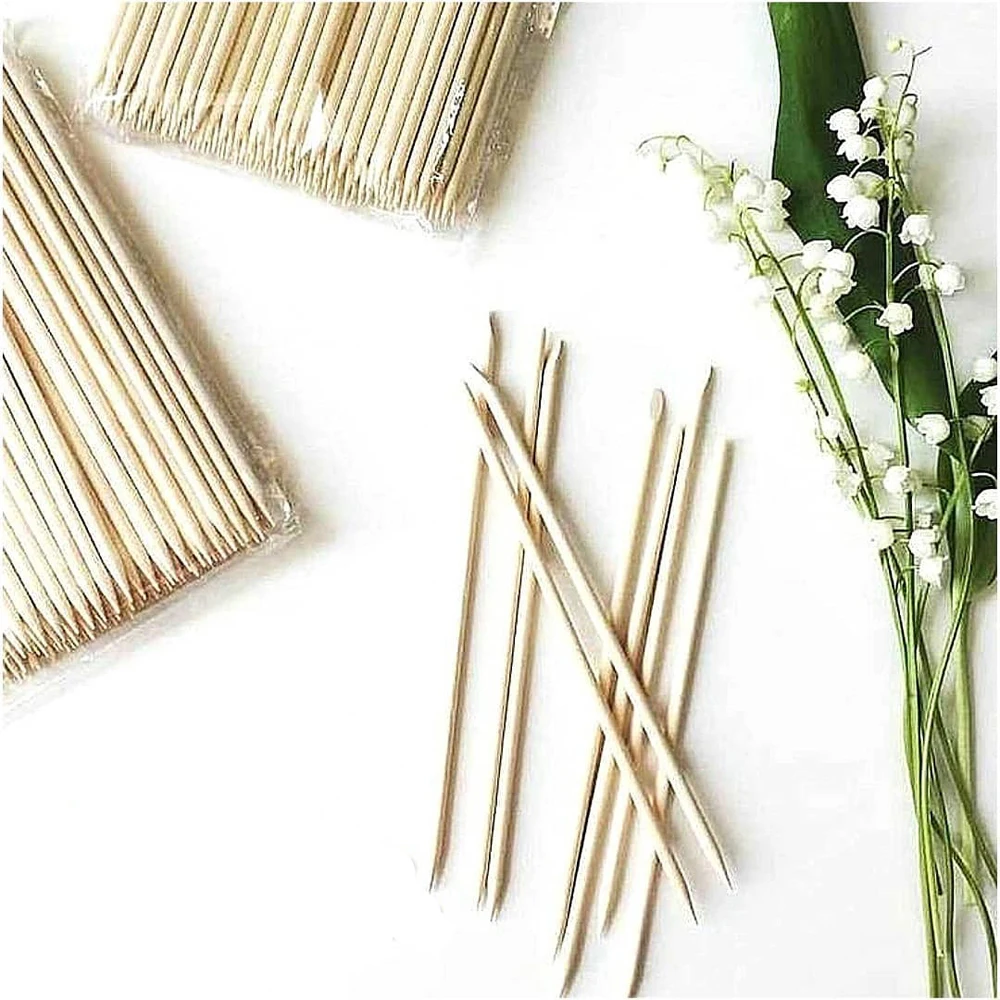 100 قطعة باديكير لأطراف الأظافر البرتقال الخشب العصي مسمار مانيكير مزيل جيل للأظافر البولندية اللوحة اليوسفي عصا الأظافر أدوات #3