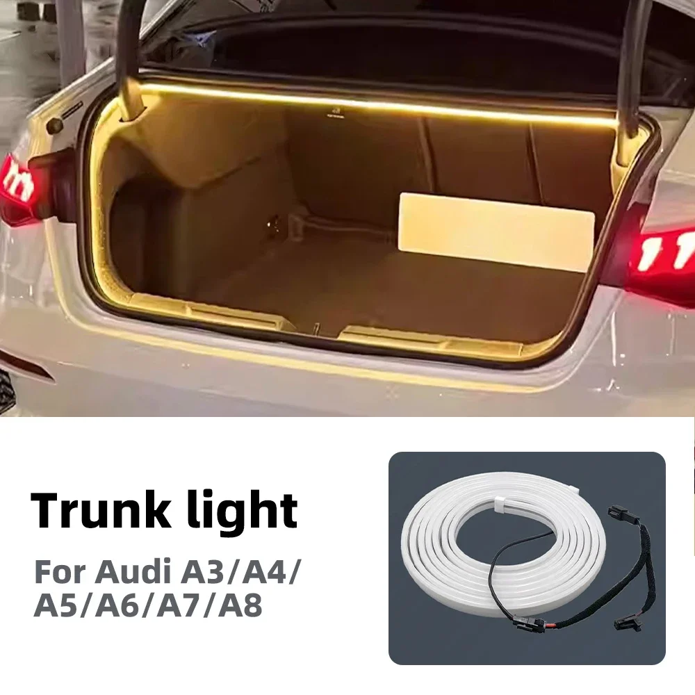 

Car LED Trunk Flow Strip Light for Audi A3 A4 A6 12V Rear Tailgate Atmosphere Lamp Waterproof Exterior Modification Accessories