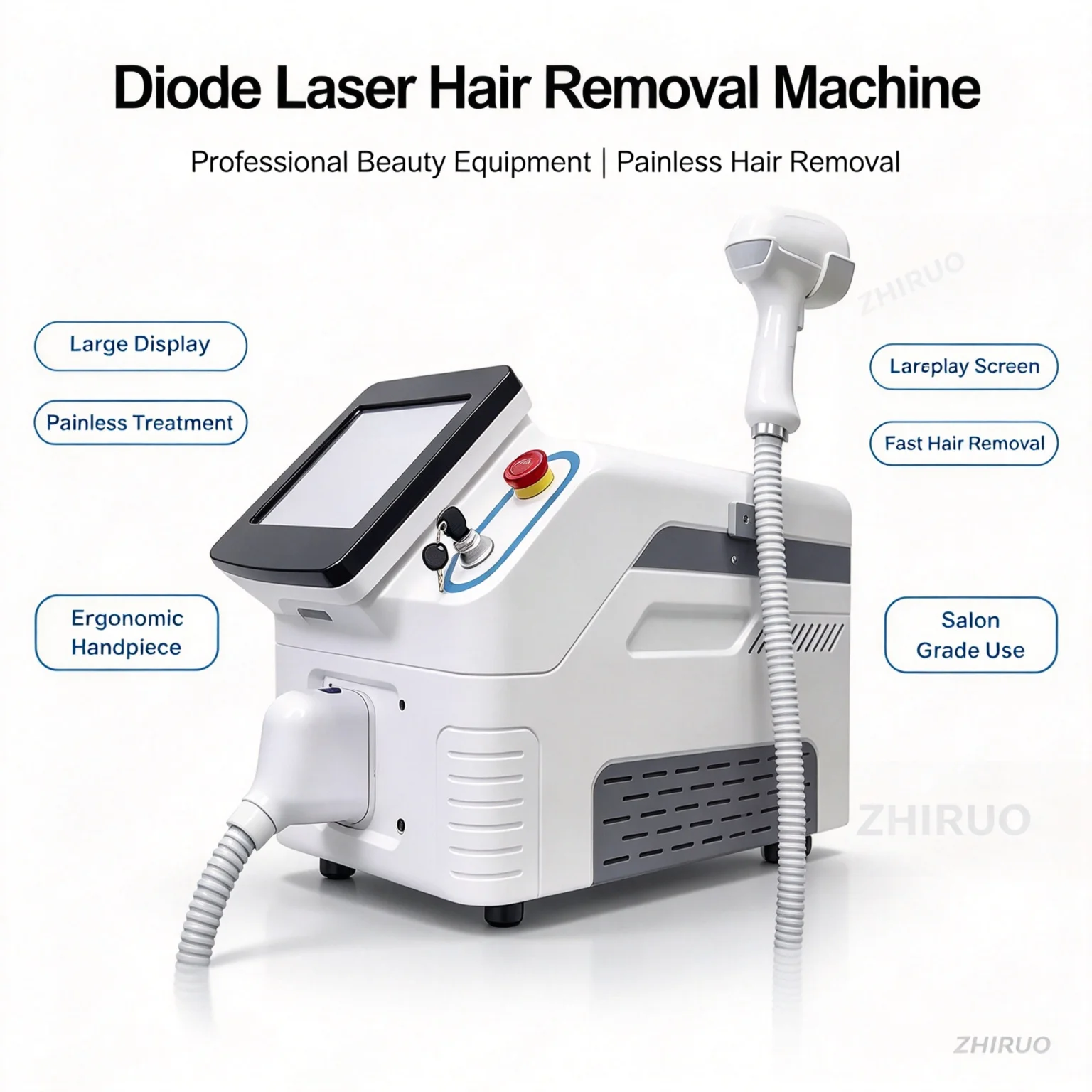 Wanita Lase Epilation Dioda Lase, 808nm, Mesin Penghilang Rambut, 1000000 Berkedip, Desktop Dioda Lase Epilator, Spa S