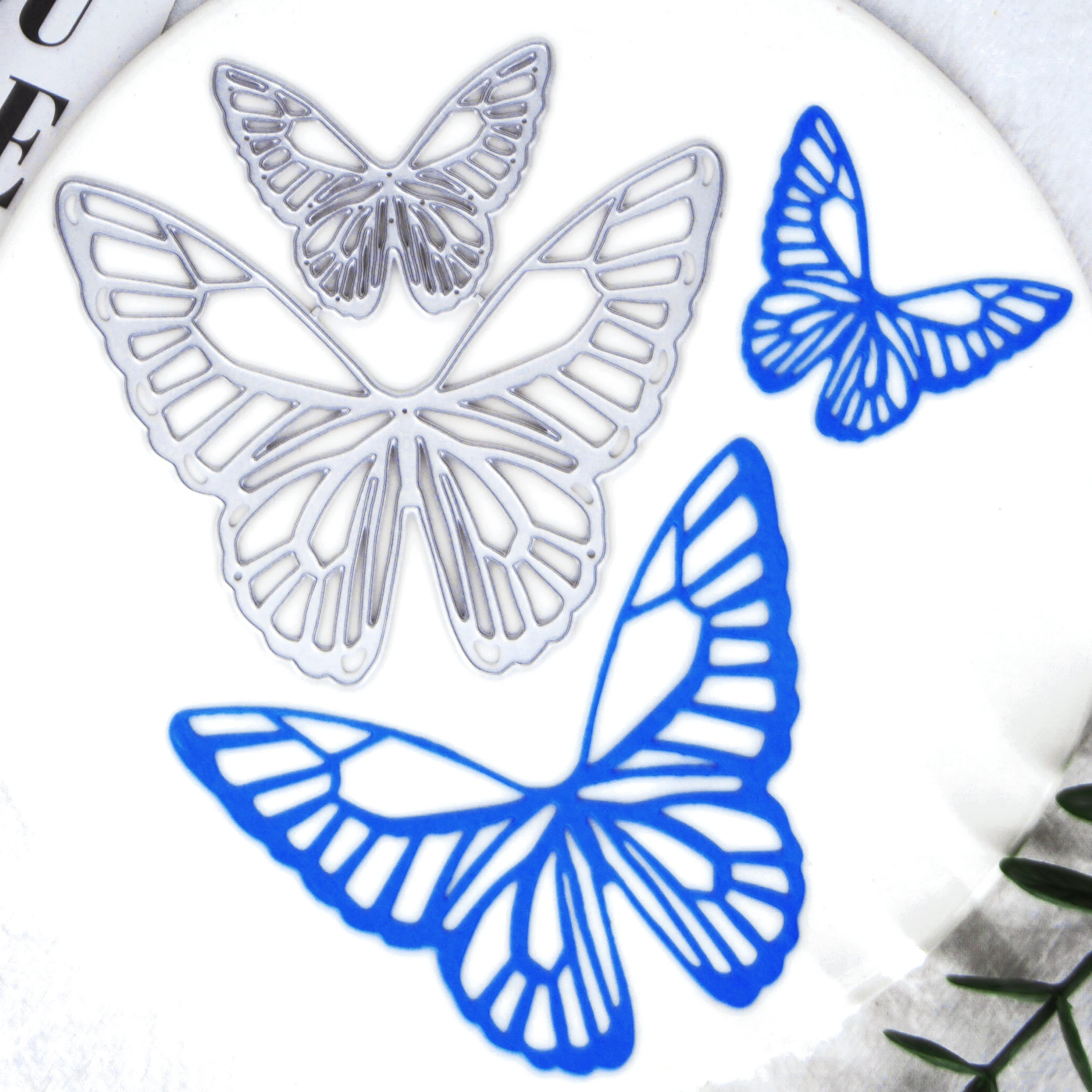 Two Butterfly Insects Metal Cutting Die Mould Scrapbook Decoration Embossed Photo Album Card Making DIY Big Stencils Dies Temp