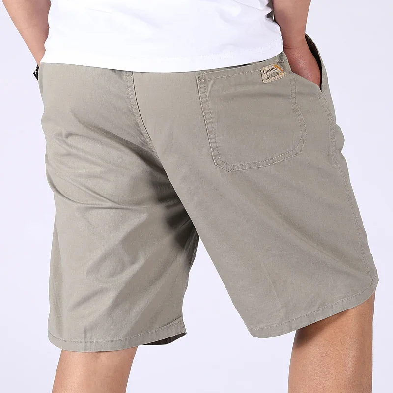 Herren Casual 100% Baumwoll-Shorts Weich Gewaschen Locker Sitzende Bermuda-Shorts Sommer Elastischer Bund Kordelzug-Shorts für Herren Tägliche Kleidung – Detail 23