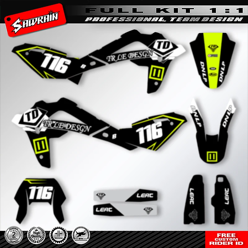 Sawrain รถจักรยานยนต์กราฟิก MX สติกเกอร์สําหรับ HUSABERG TE250 2008 2009- 2013 002