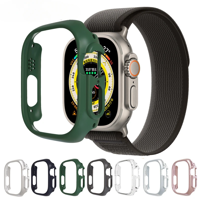 Cover per Apple Watch Case Ultra 1 2 49mm accessori per cinturini Hard PC Bumper Shell screen Protector per iwatch series ultra 49mm