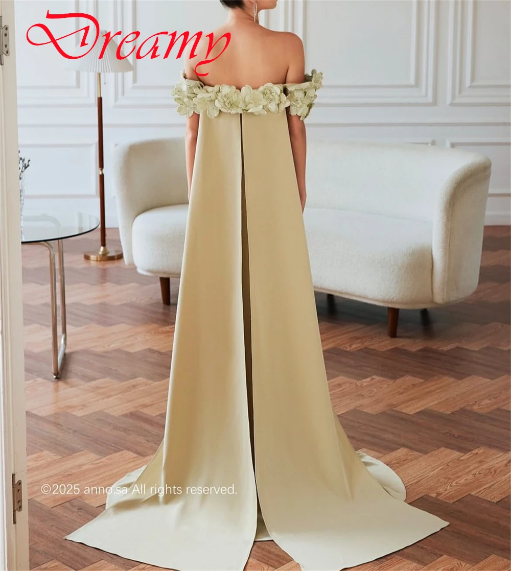 Customized High Quality Green Jersey Evening Dress Delicate Strapless Cap Sleeve Homecoming Dress Exquisite Celebrity Gowns