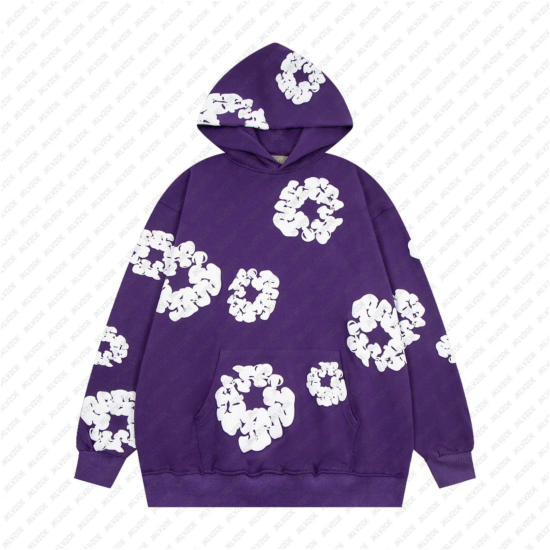 Hoodies Of Men Women Unisexy Streetwear Vintage Casual Soft Pullover Sweatshirt Kapok Flower Pattern Printed Y2k Trendy Clothes