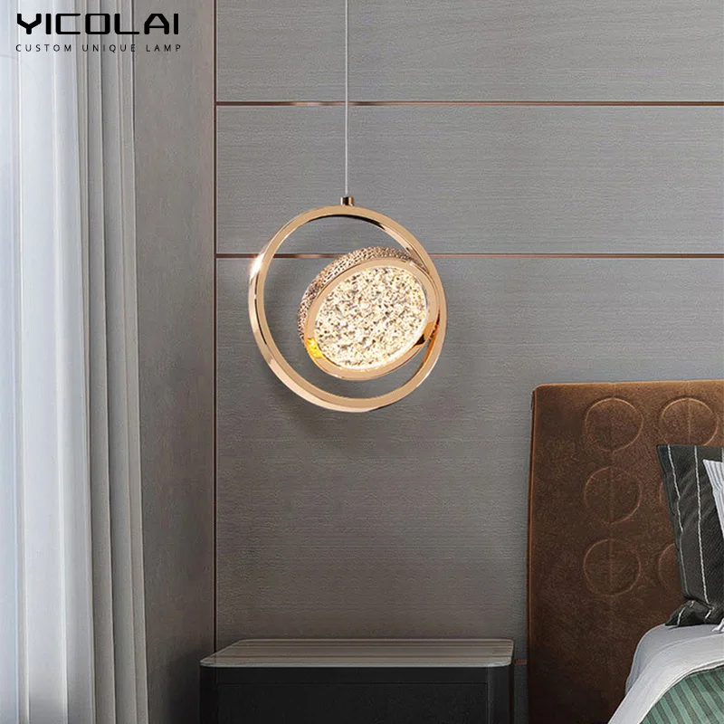 

Modern K9 LED Pendant Lights Crystal Glass Hanging Lamps For Bedroom Dinning Living Study Room Cloakroom Aisle Balcony Fixtures