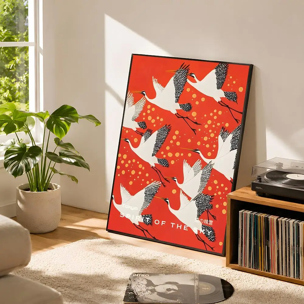 Japanese Ukiyo-e Style Poster Self Adhesive Matte Wall Art Removable Home Room Decoration