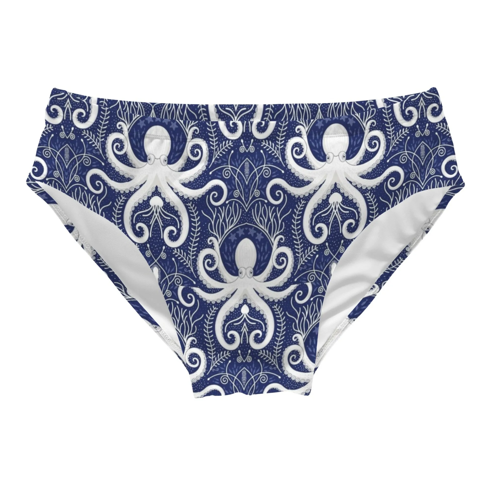 Octopus Seaweed Swim Trunks Lightweight Comfortable Sexy Men's Triangle Swim Trunks Beach Party Pool Vacation Sexy Men's Bikini