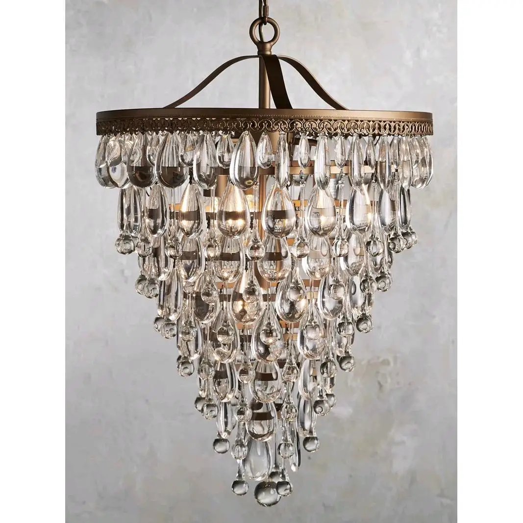 

American retro atmosphere, senior creative designer, French Internet celebrity living room crystal chandelier