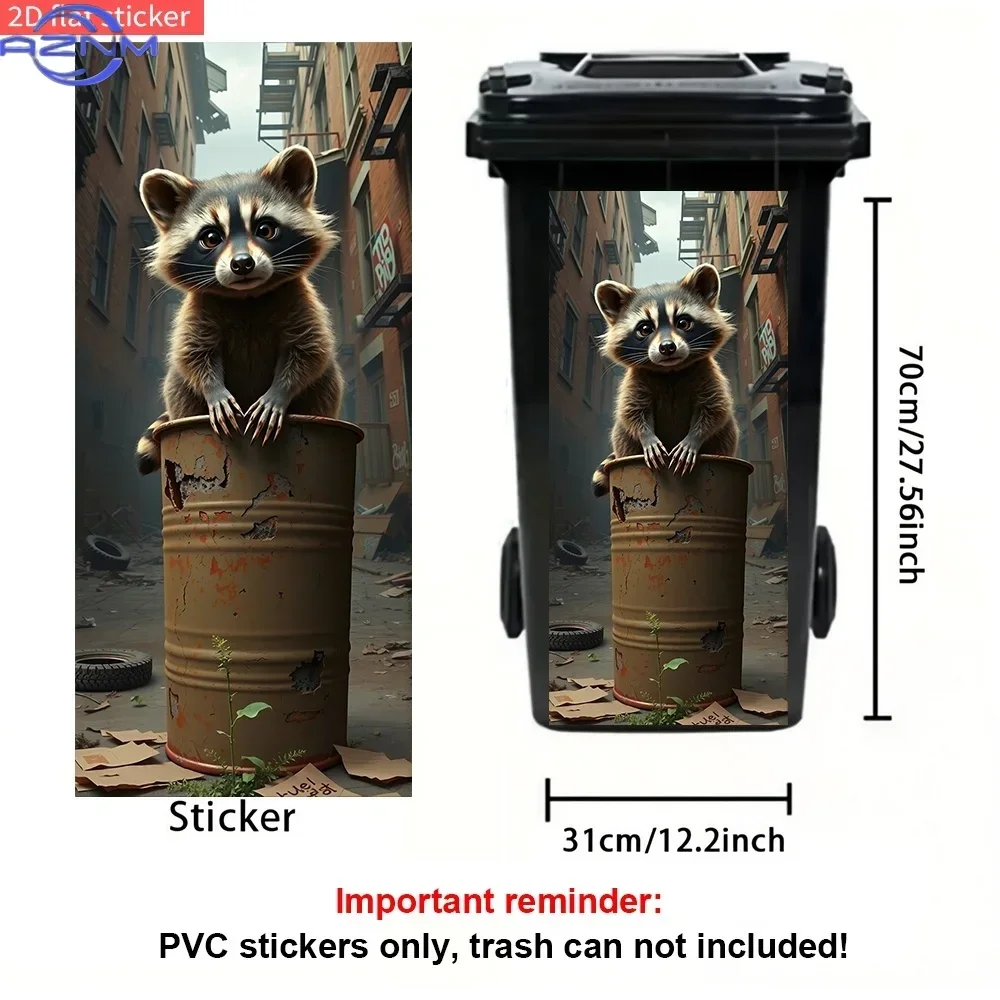 2D Print Art Sticker Home Trash Can Decoration