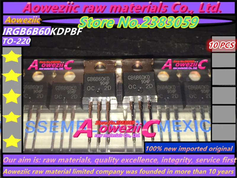 Aoweziic 100% جديد الأصلي المستوردة IRGB6B60KDPBF GB6B60KD IRGB6B60KD TO-220 فائقة السرعة لينة الانتعاش ديود 600 فولت 13A 90 واط