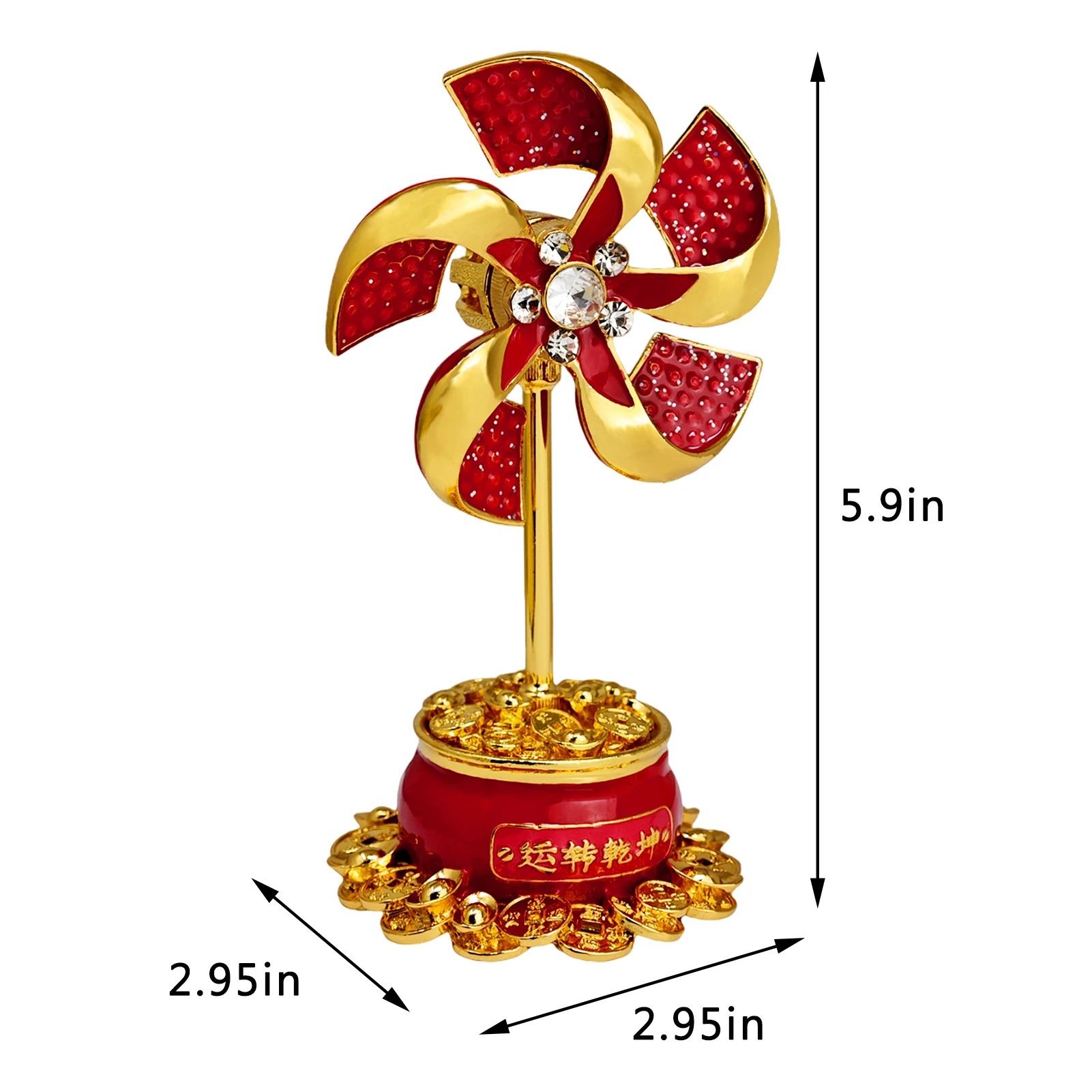 Feng Shui Luck Transforming Fan Turning Luck Amulet Statue Figurine