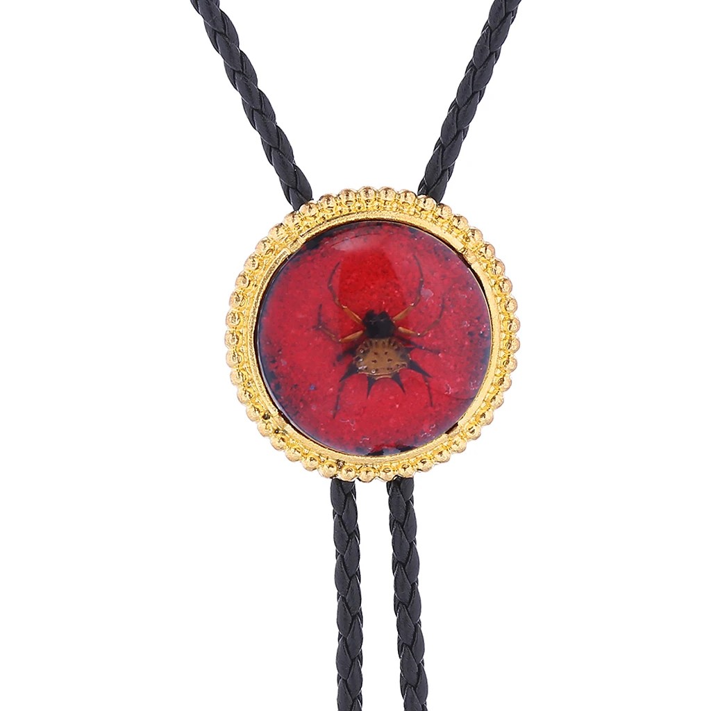 New European and American fashion golden spider bolo tie