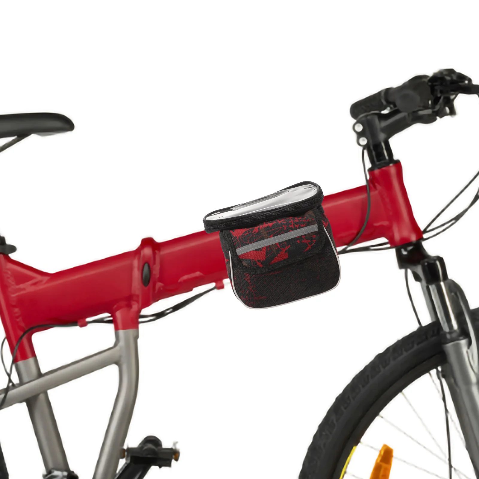 Bike Top Tube Bag Large Durable Phone Holder Easy Clean Smooth Zipper Road Mountain Cycling Tank Bag Bike Handlebar Bags