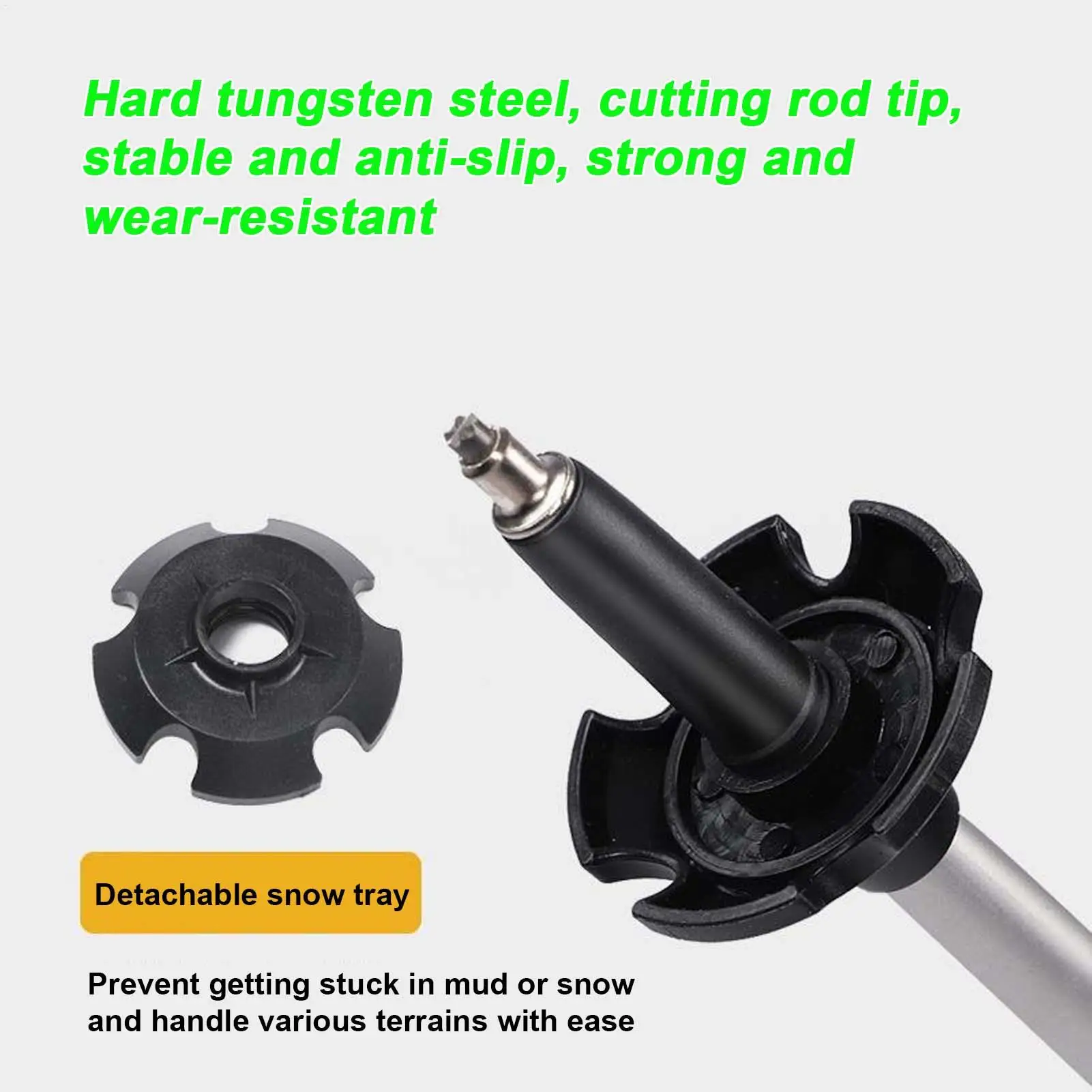 Conjunto de bastões de trekking ajustáveis, anti-choque, leve para caminhadas, caminhadas, camping e mochilão e suporte para idosos, homens e mulheres