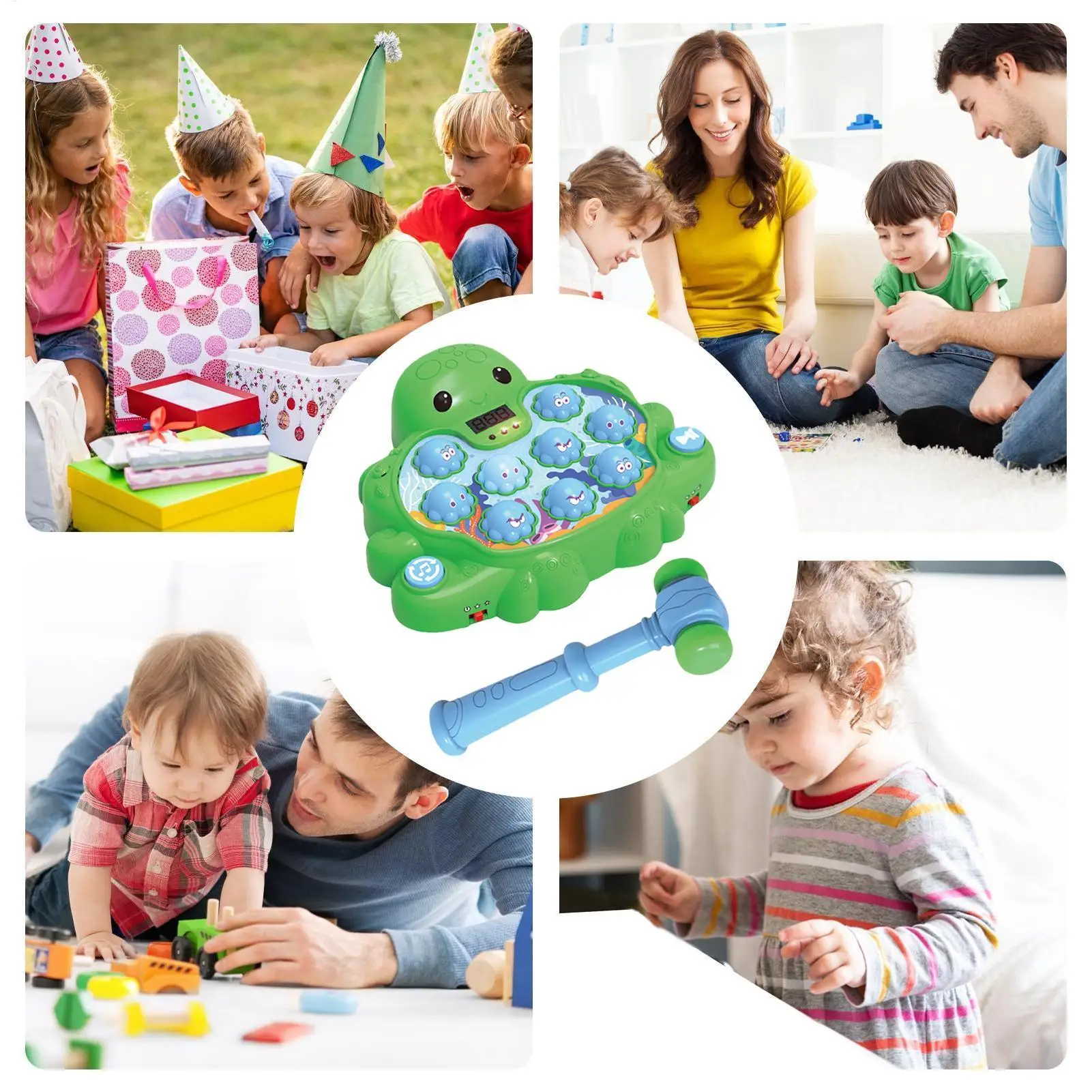 เกมตีตัวตุ่น เกมตีตัวตุ่นสำหรับเด็ก การประสานมือและตา เกมรูปทรงปลาหมึก ของเล่นเด็กสำหรับเด็กผู้ชาย เดินทาง โรงเรียน บ้าน