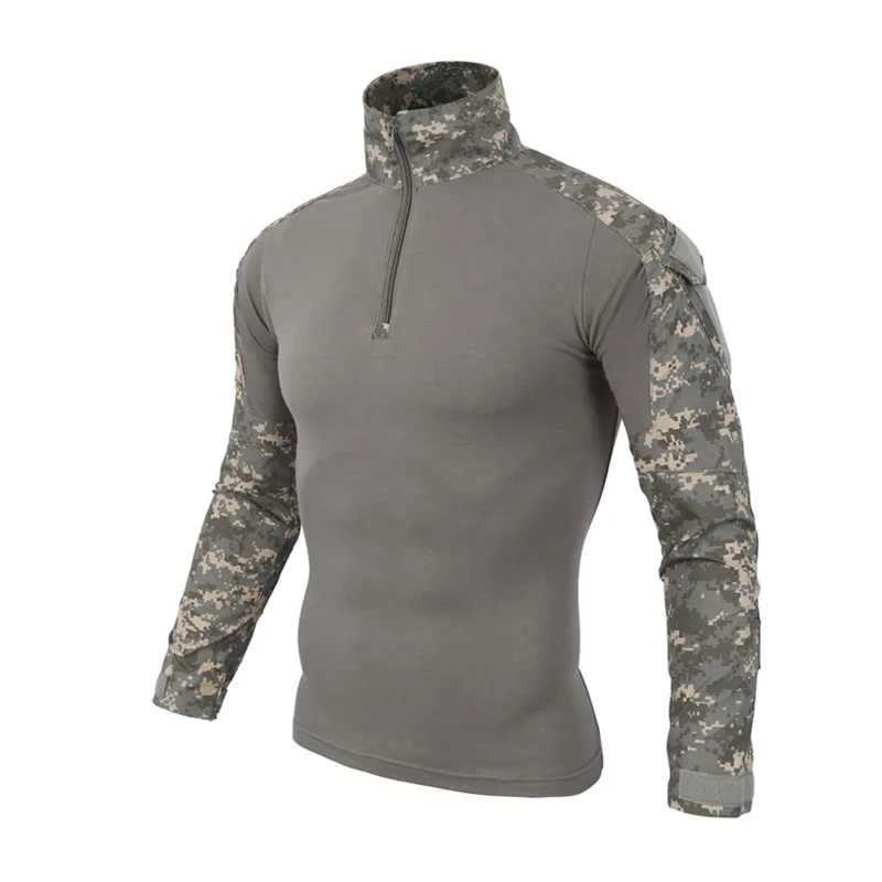 Outdoor ademend fietsshirt met lange mouwen CS camouflage poloshirt Amerikaanse kikker kostuum sniper instructeur uniform