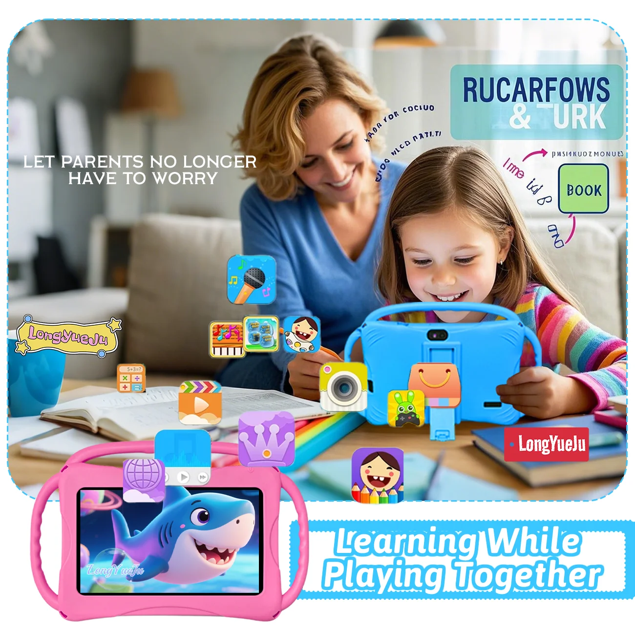 Kerstmis en Halloween 7-inch Android-educatieve tablet voor kinderen met ouderlijk controle |   Ultiem leercadeau voor vakanties