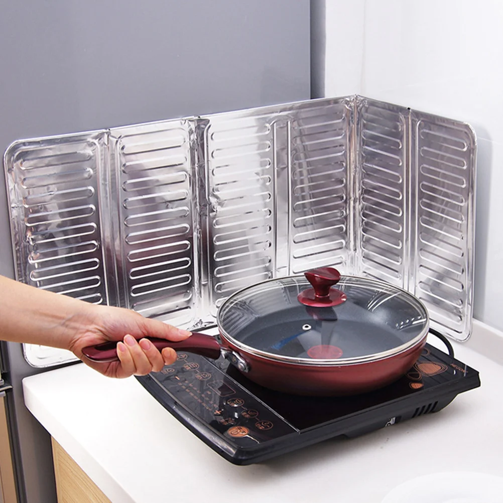 6 Pcs Oil-splash Boards Anti-splash Baffle Tailgate Aluminum Foil Kitchen Guard
