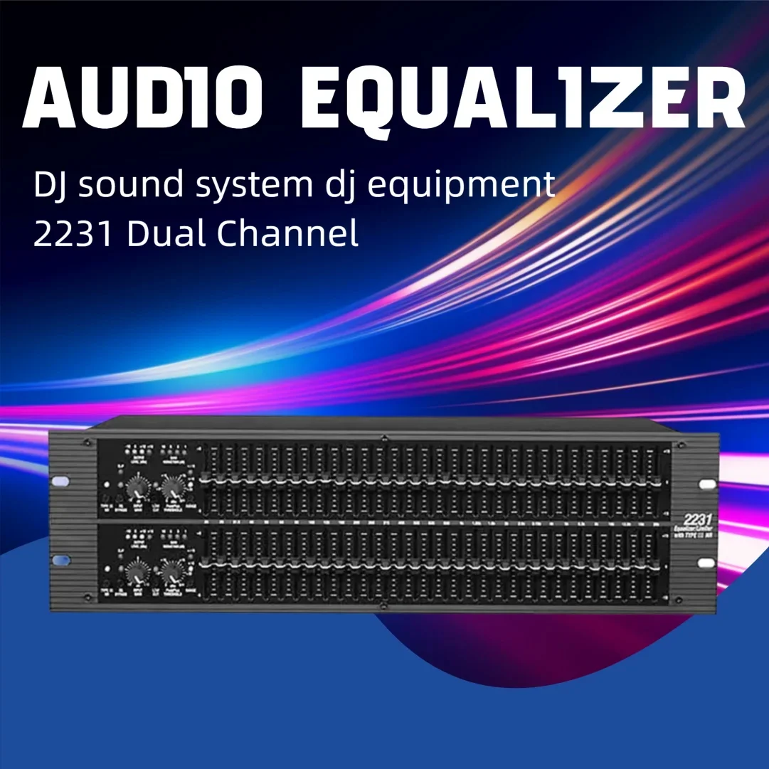 

GAX-2231 DJ sound system dj equipment 2231 Dual Channel 31 Band Graphic Equalizer 2231 audio Equalizer