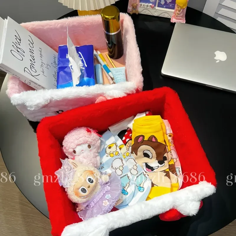 لطيف مرحبا كيتي تنظيم سلات التخزين حالة طالب فتاة سطح المكتب تخزين الحاويات صندوق تخزين سطح المكتب الديكور الهدايا #5