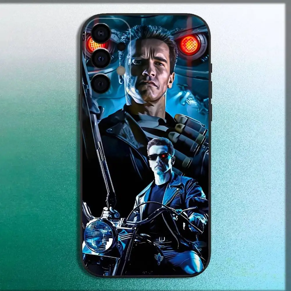 A-Arnold Terminator Schwarzenegger Capa de telefone para Samsung Galaxy A73,72,71,A52,51,40,41,A22,32,31,13,12,Note20 Soft Black Shell