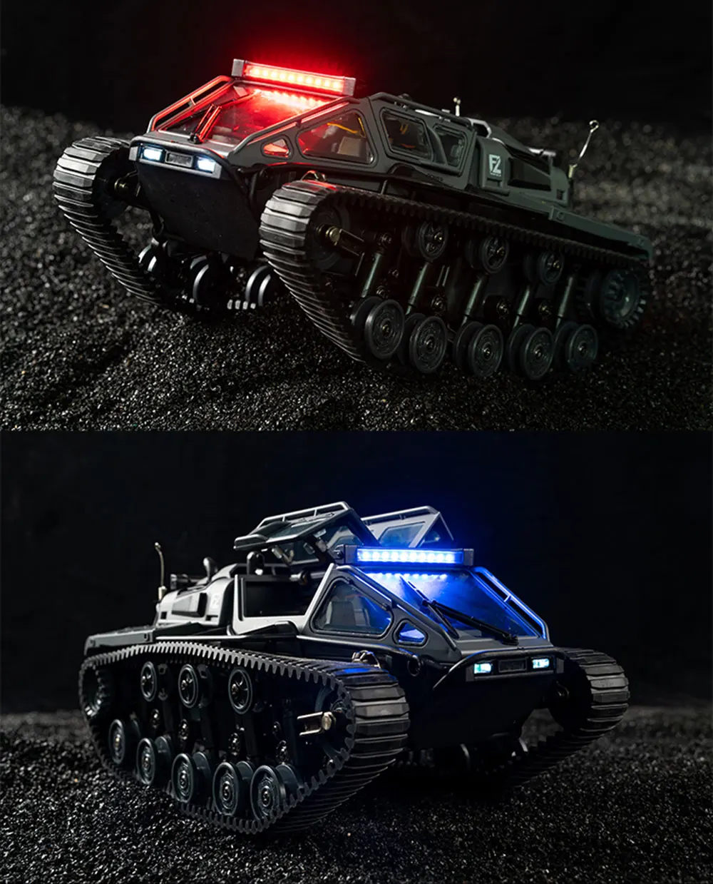 รถ JJRC C8812 1:16 รถดริฟท์ครอว์เลอร์ หมุนได้ 360 องศา °   รถบังคับวิทยุแบบมีสายพาน 2 มอเตอร์ พร้อมโหมดไฟ 13 แบบ สำหรับถนน ทุ่งหญ้า ทางเดิน และพื้นที่หิมะ