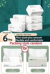 8 Packs Extractable Toilet Paper 4 Layers Thickened Wettable Facial Tissue Kitchen Napkins Handkerchiefs Disposable Tissue Paper