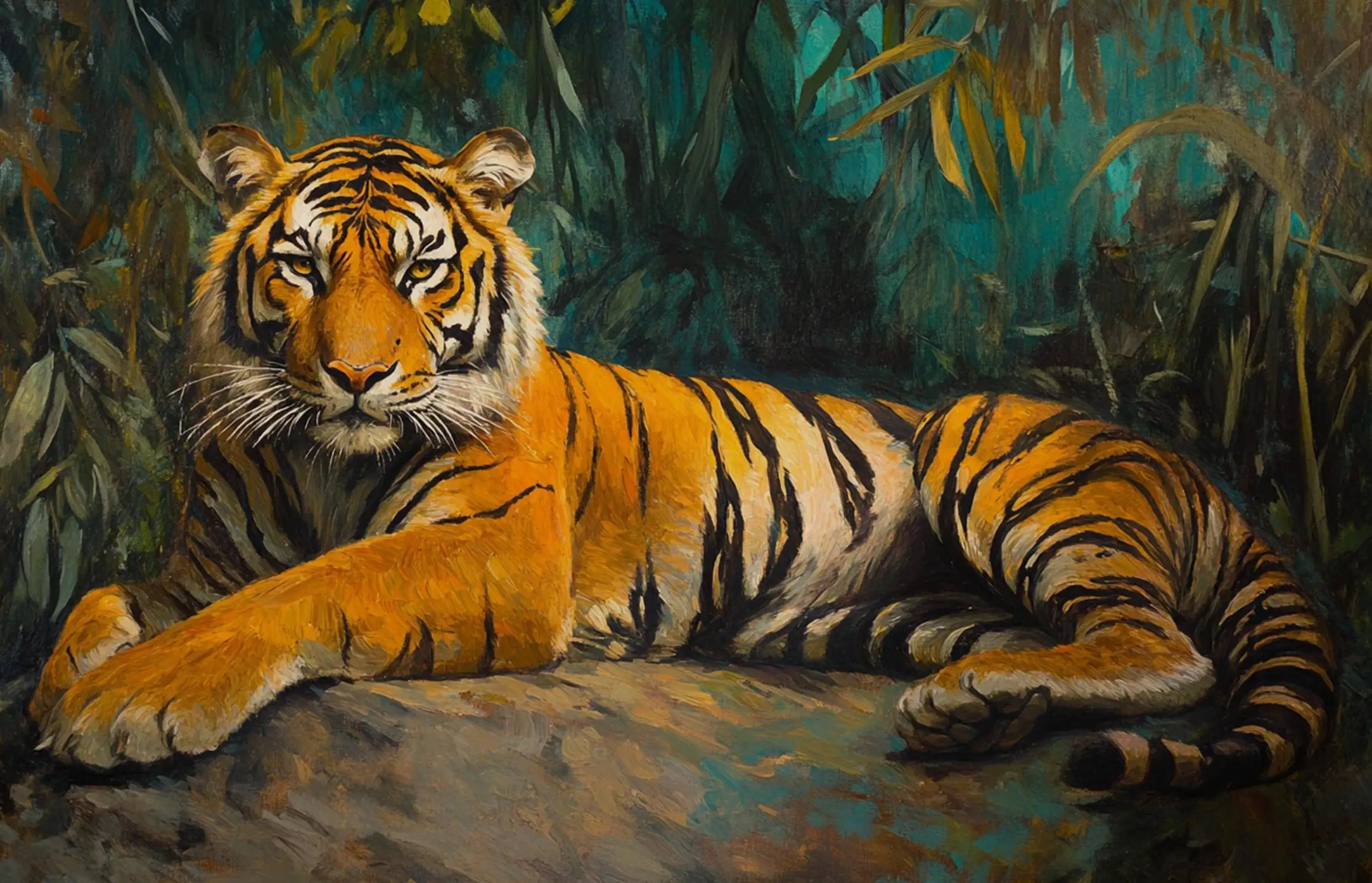 Красочные Могучие И Властные Животные Король Лесов Тигр Художественный Плакат Печать на Холсте Гостиная Спальня Студия Декор Красочные Могучие И Властные Животные Король Лесов Тигр Художественный Плакат Печать на Холсте Гостиная Спальня Студия Декор