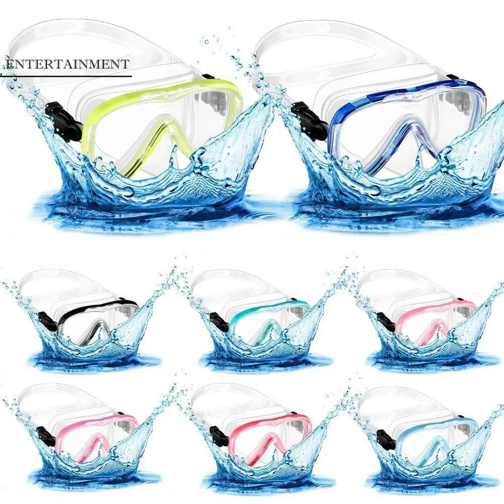 

PC Glass Kids Swim Goggles with Nose Cover Anti Fog Child Diving Mask Anti-Leak Vibrant Colors Snorkel Swimming Goggles Girls