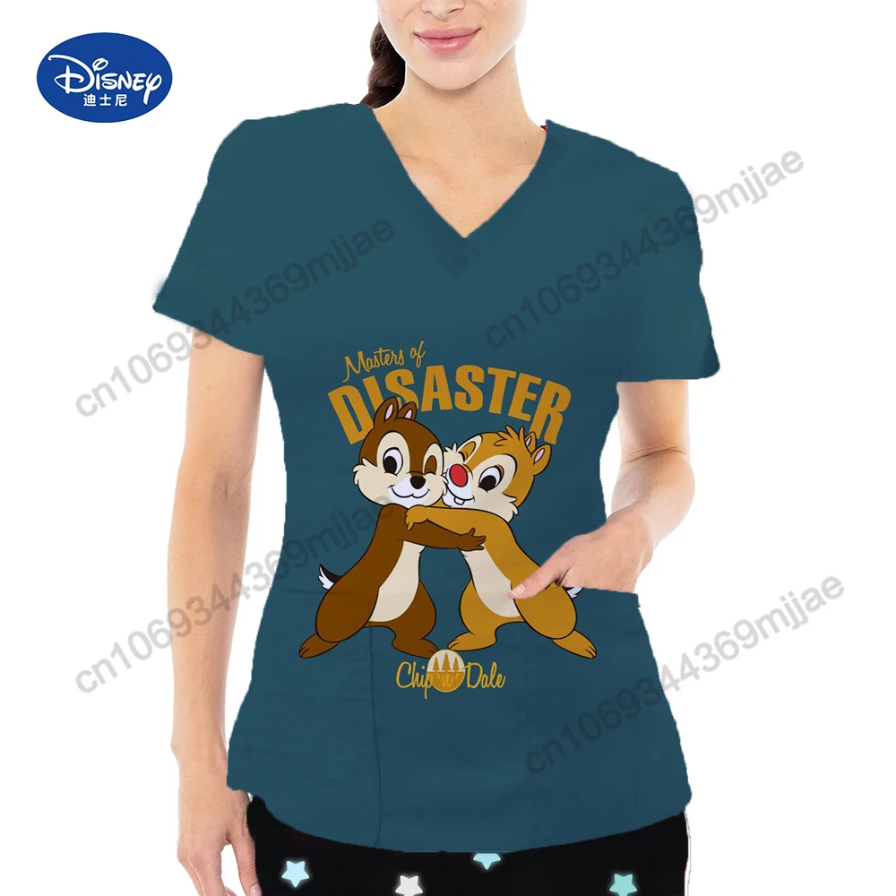

Nurse Uniform Luxury T-shirt Disney Woman Clothes Pocket Graphic Tee Tops Y2k Style Clothing Female Women's T-shirts One Pieces