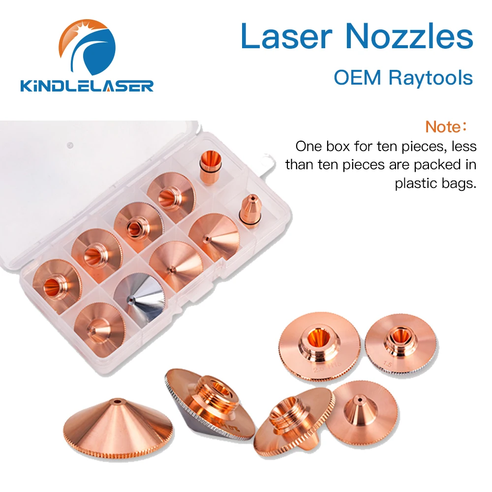 Ugello Laser KINDLELASER Raytools Dia.32 H15 calibro 0.8-4.0mm cromo singolo/doppio per parti del supporto dell'ugello per taglio Laser a fibra