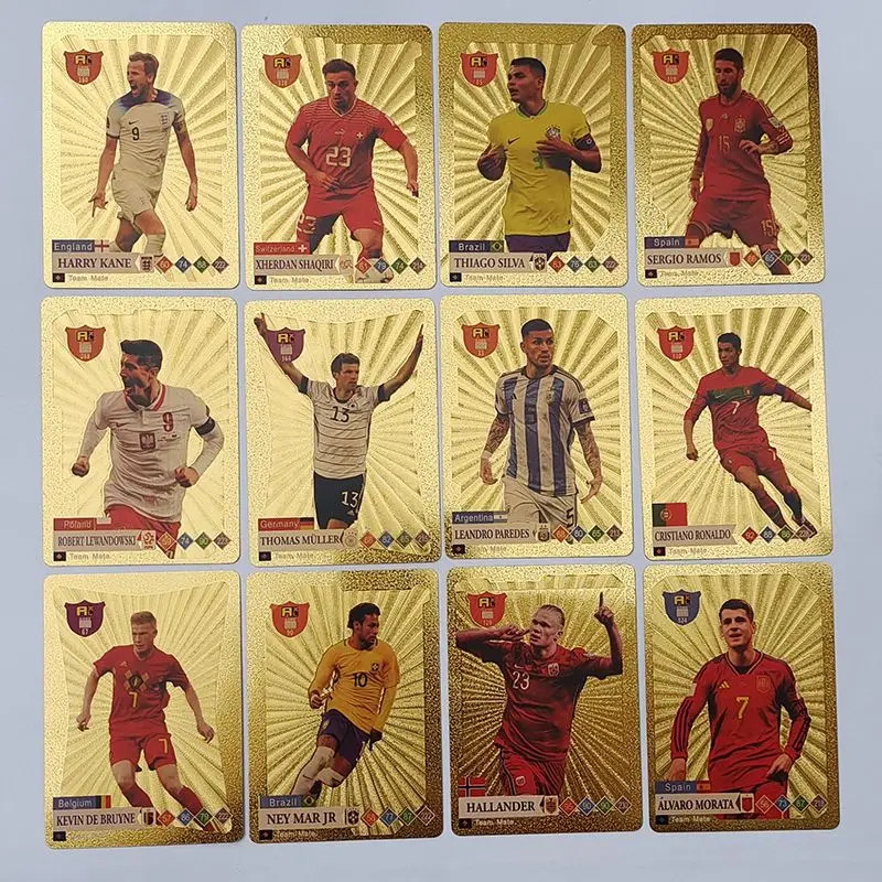 New Fifa 55 Cards Soccer Star Cards coppa del mondo eurolega periferiche basket Star Cards English Gold Foil Cards Fan Gift