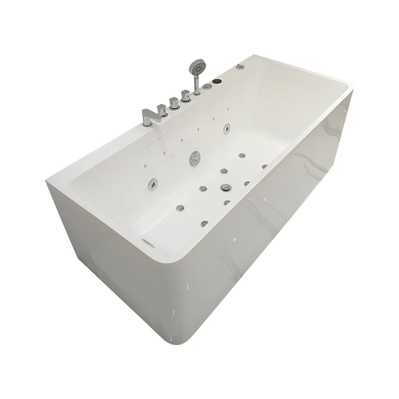 Acrylic seamless butt integrated thin edge bubble bath surf massage tank