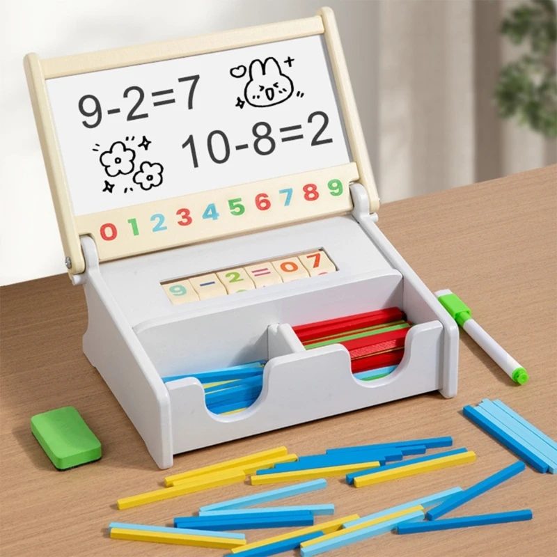 

Arithmetics Educational Board Chalk Marker Area And Organized Storage Slots