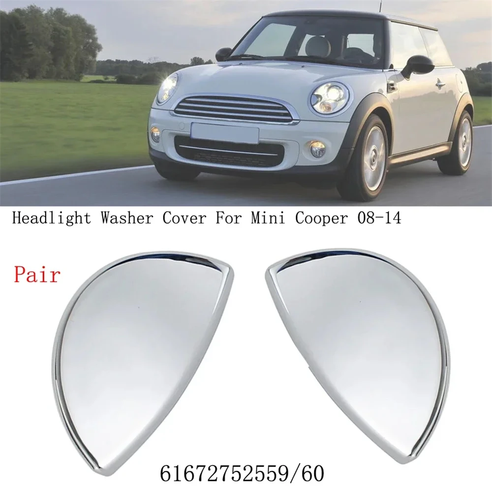 

​2pcs Headlight Washer Covers Left Right For MINI COOPER R55 R57 R56 R58 R59 61672752559 61672752560