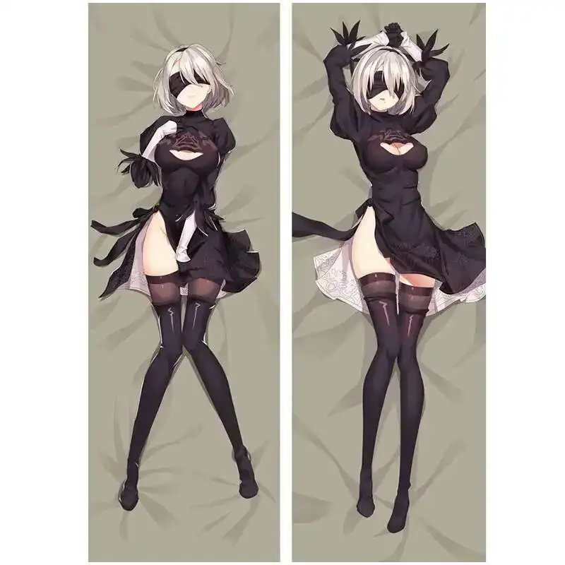 50*160 سنتيمتر أنيمي Nier: Automata يغطي Yorha 2B 9S كيس وسادة مثير ثلاثية الأبعاد على الوجهين الفراش هينج الجسم المخدة تخصيص الهدايا