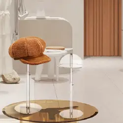 Acrylic Hat Stand Wig Display Rack Storage Freestanding Jewelry Display Wig Stand Hat Rack for Cowboy Hat Fedora Rack Watch