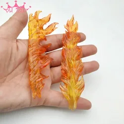 1/6 Scale Yellow Fire Flame Effects Plastic Model with Hole for 12