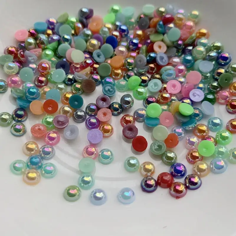 4mm&5mm&6mm&8mm&10mm&12mm&14mm randomly mixed flat bottom rhinonic nails Art DIY decorative jewelry accessories half beads