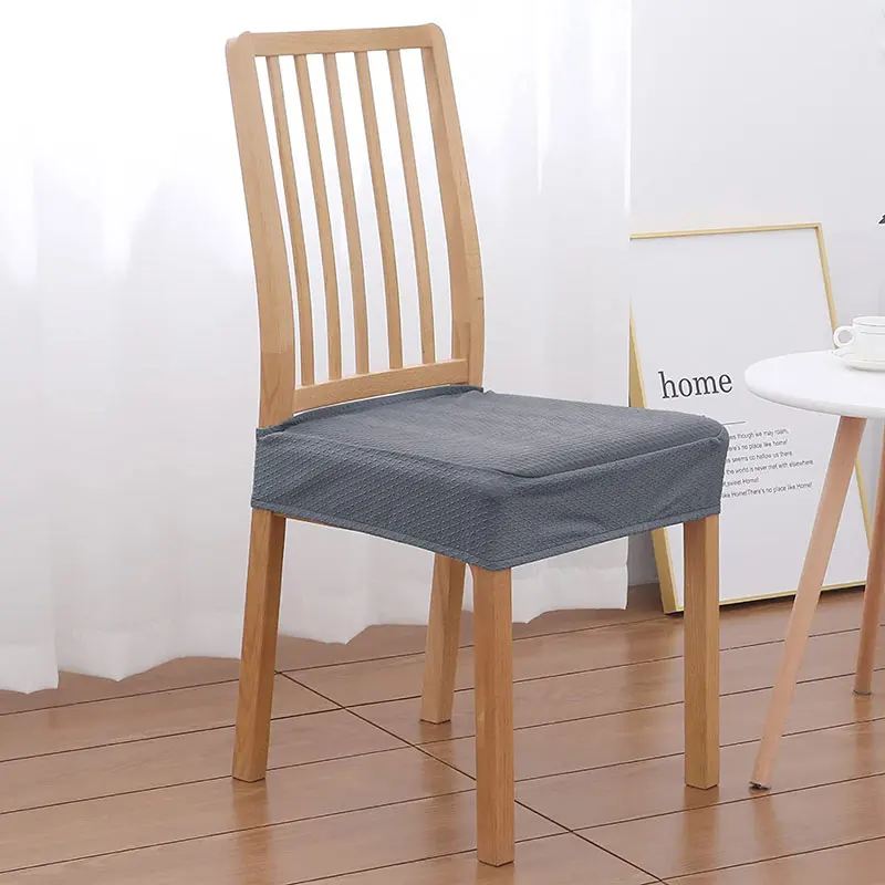 1/2/4/6pcs Waterproof Chair Seat Cover For Dining Room Jacquard Kitchen Removable Washable Chair Cushion Protector Slipcovers
